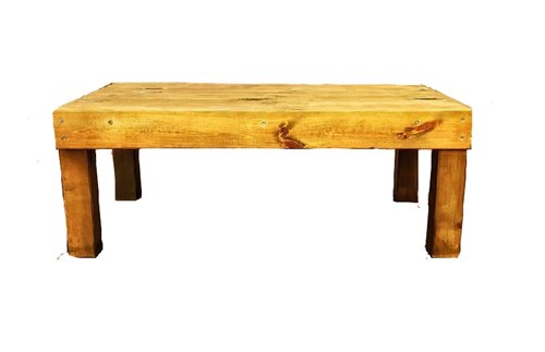 שולחן נמוך עץ טבעי 100/60 ס"מ