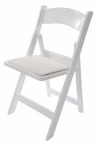 כיסא עץ מתקפל לבן