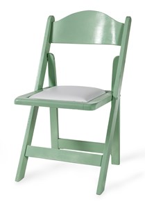 כיסא עץ מתקפל ירוק