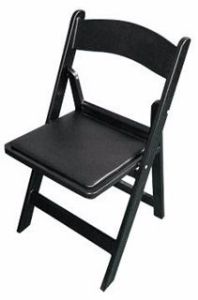 כיסא עץ מתקפל שחור