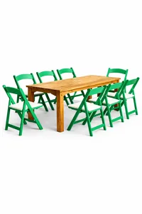 שולחן עץ טבעי 200/90 ס"מ