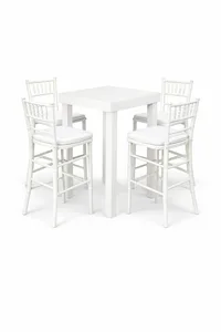 שולחן לבן 65/65 ס"מ