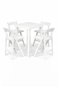 שולחן לבן 65/65 ס"מ