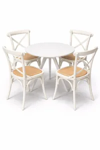 שולחן קפה פריז רגל לבנה טופ לבן