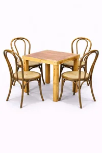 שולחן עץ טבעי 76/76