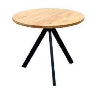 שולחן קפה טוסקני רגל שחורה טופ עץ