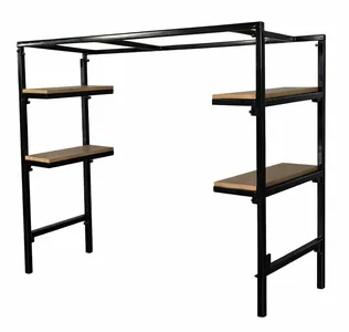 סולם שחור למזנון+מדפים