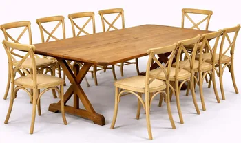 שולחן נזירים+כיסא איקס טבעי