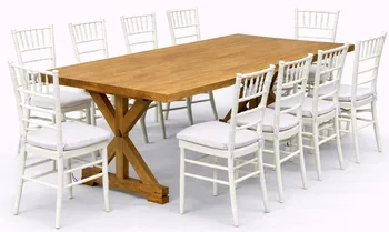 שולחן נזירים+כיסא צ'ברי לבן