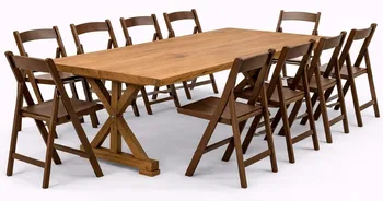 שולחן נזירים+כיסא מתקפל אפרקאי