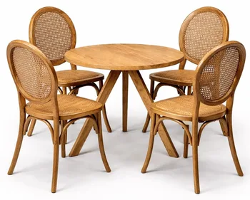 שולחן טוסקני טבעי + 4 כסאות אליזבט טבעי